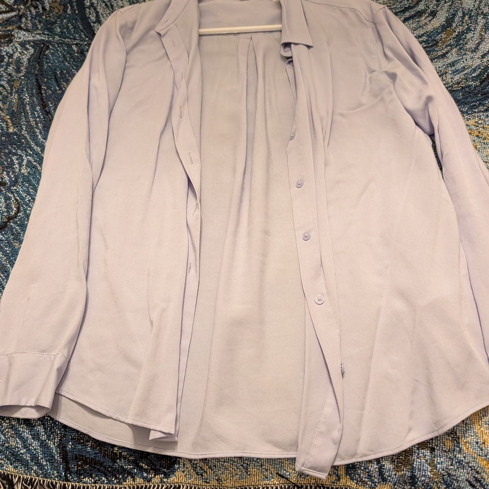 Uniqlo Light Purple Button-Up Shirt